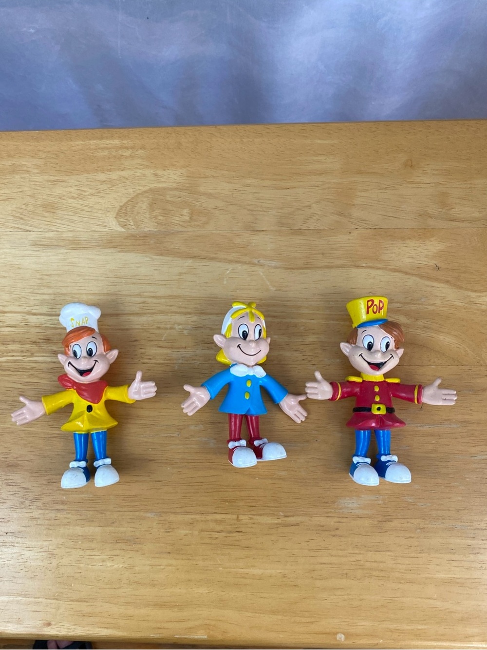 Vintage 90s Kellogg’s Rice Krispies Snap Crackle Pop Vinyl Figures